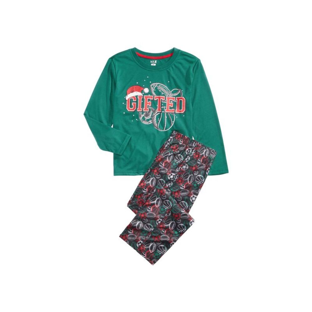 Max & Olivia Little & Big Boys 2-Pc. GIFTED Pajamas Set